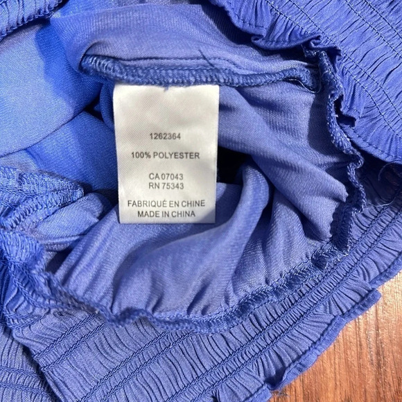 RACHEL Rachel Roy Smocked Peasant Long Sleeve Blouse Womens Size S - Picture 4 of 8